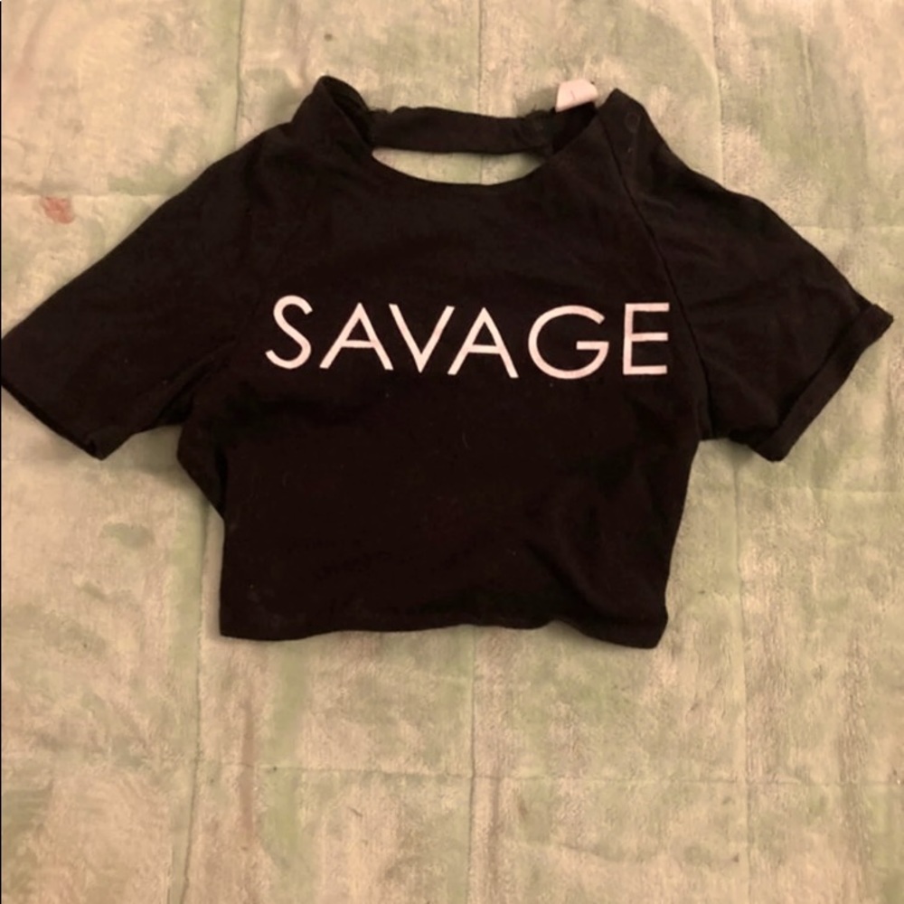 backless crop Savage shirt